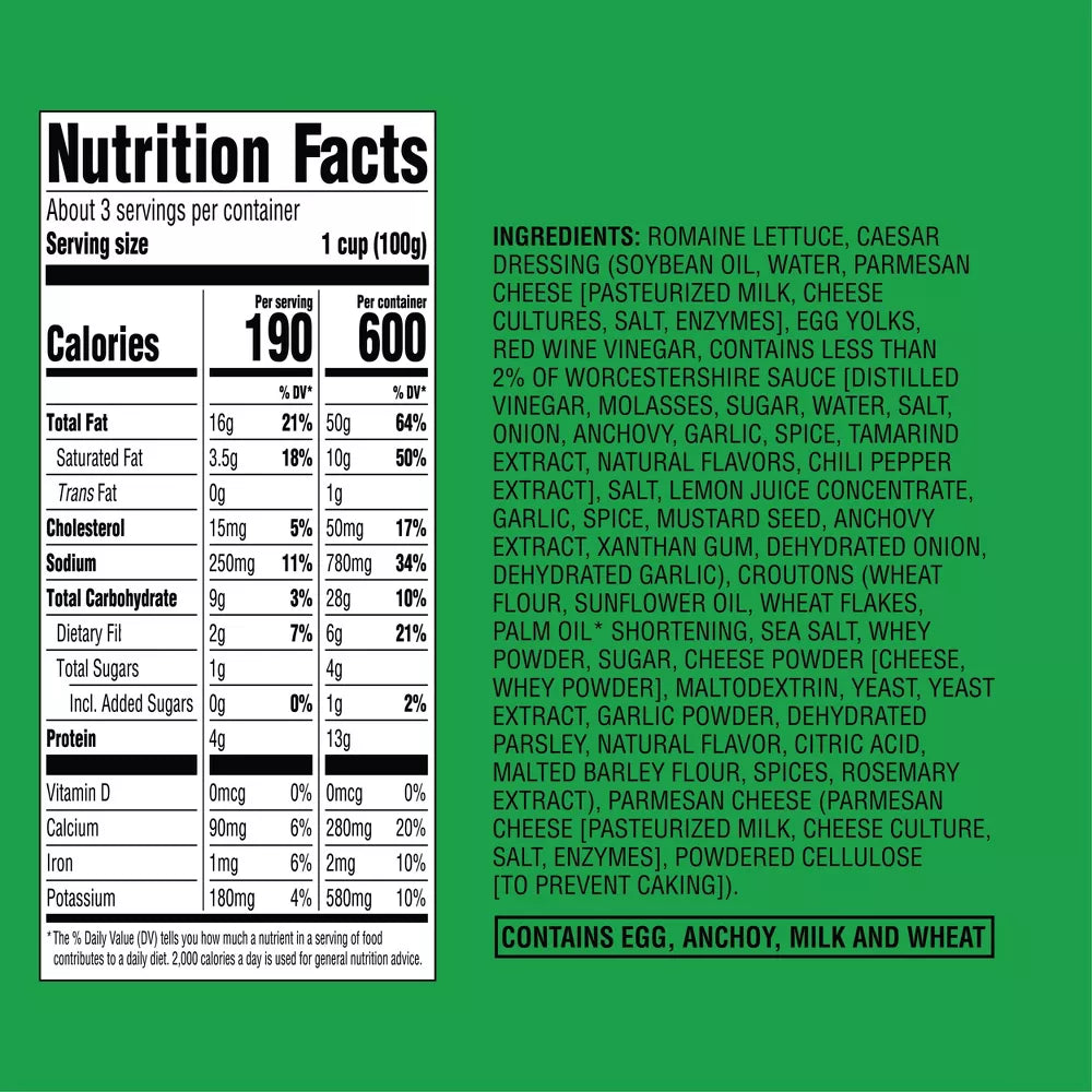 Salad Caesar Good & Gather ngon miệng, salad ăn liền tiện lợi cho bữa ăn nhanh, đảm bảo dinh dưỡng và tươi ngon